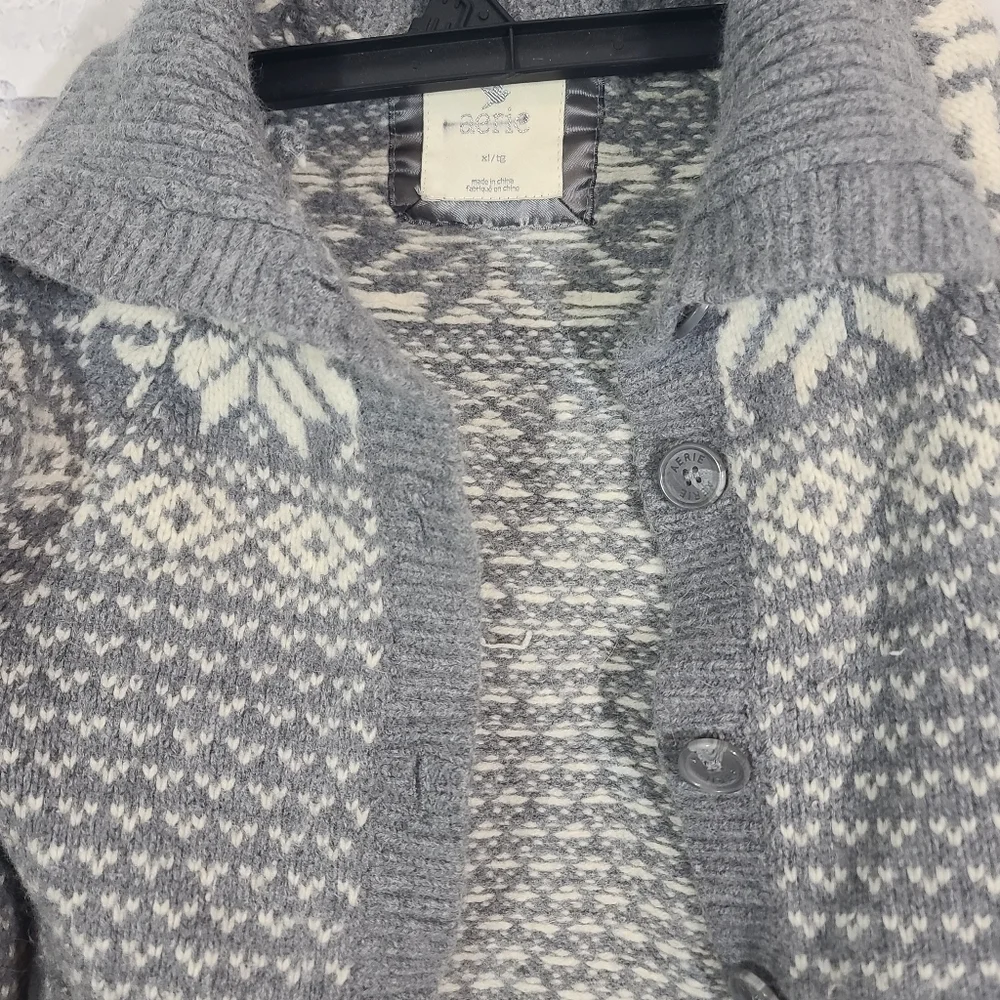 Aerie Wool Blend Fair Isle Button Up Cardigan XS - Picture 4 of 7